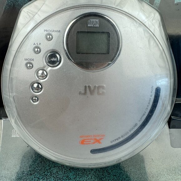 Vtg Sealed JVC Silver Portable CD Player XLPV370SL Car Adapt Jahmal Williams - Picture 3 of 15